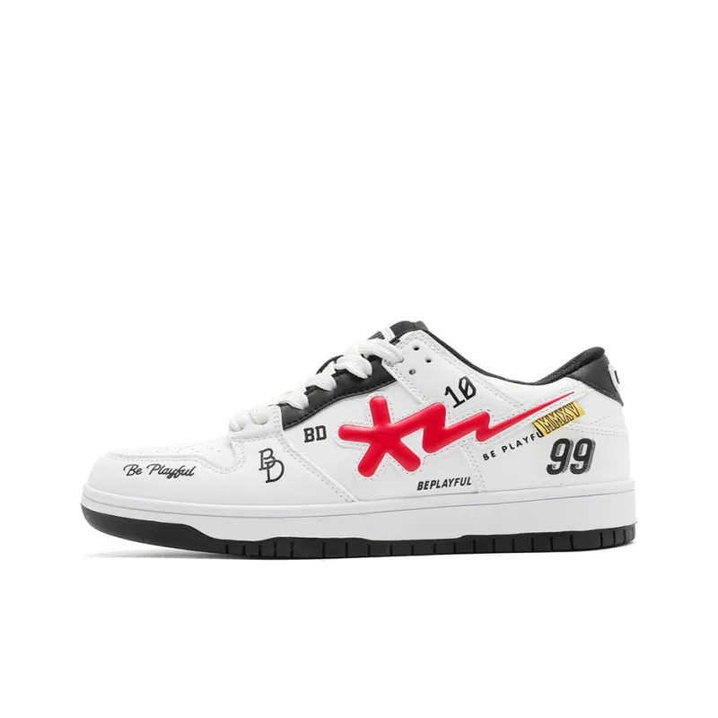 B.Duck Summer Travis Scott X AJ1 Lightning Collection Low Top Skateboard Shoes Unisex-6