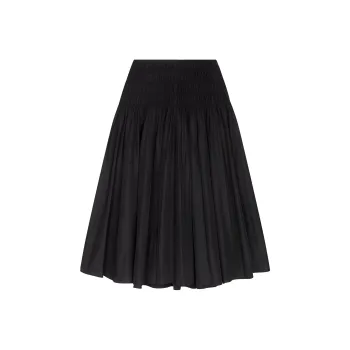 Maje Smocked waist A line Skirt
