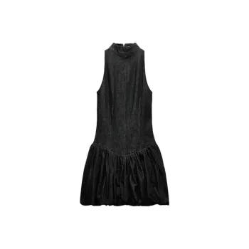ZARA New Year Sleeveless Dresses Women's Black