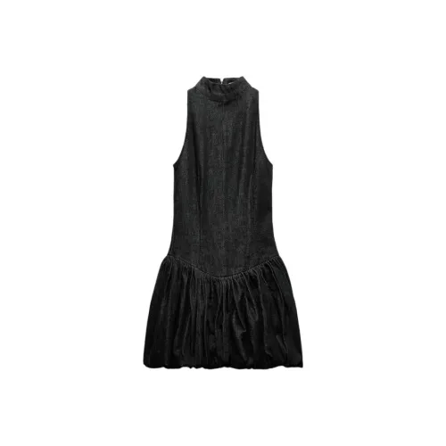 ZARA New Year Sleeveless Dresses Women's Black