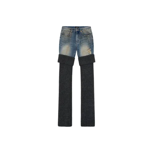 WE11DONE FW24 Jeans Women's Charcoal Gray