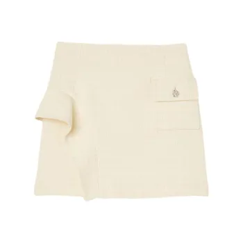 Sandro Tweed Ruffled Mini Skirt