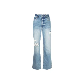 Anine Bing Olsen Ripped Straight leg Jeans