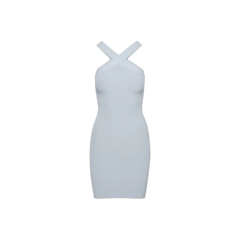 ARITZIA Babaton Sculpt Knit Criss Cross Dress Sleeveless Dress Women's Daze Grey/Gray-0