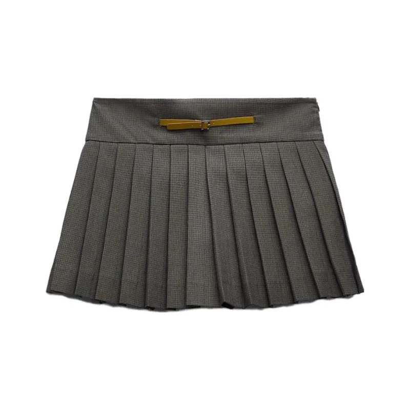 ZARA Casual Short Skirts Women's Brown-0
