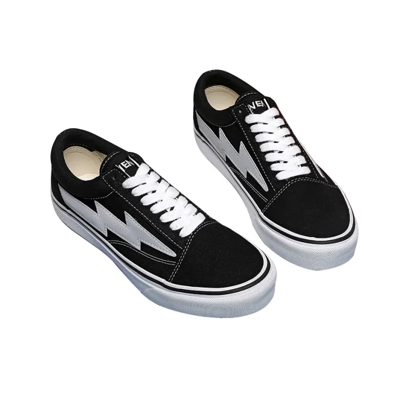 REVENFE X SPOTM x BURNING FLAME Slip Resistant, Abrasion Resistant, Breathable Low Top Canvas Shoes Unisex-22