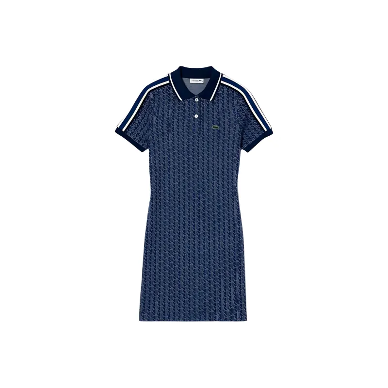 LACOSTE Monogram jacquard Cotton Minidress-0