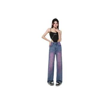 YINLEI Jeans Women's Vintage Purple