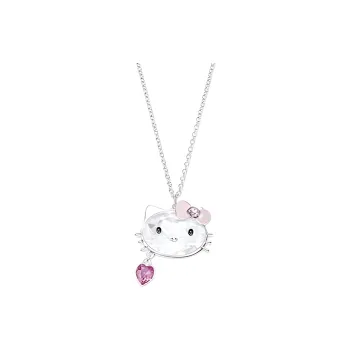 Swarovski Gold Plated, Alloy, Swarovski Crystal Necklaces Unisex Silver