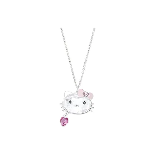 Swarovski Gold Plated, Alloy, Swarovski Crystal Necklaces Unisex Silver