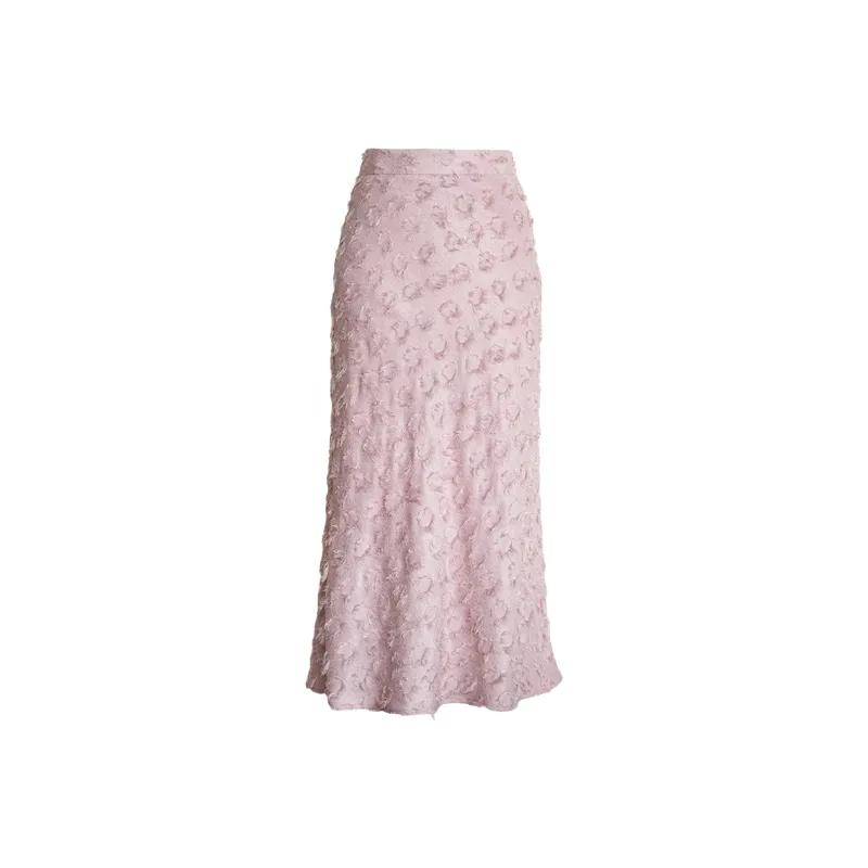 ROEYSHOUSE Casual Long Skirts Women's Pink-0