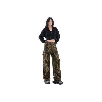 Yynw Jeans Women's Leopard Print