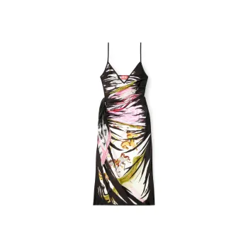 DIESEL D Orotys Bandana Print Draped Midi Dress