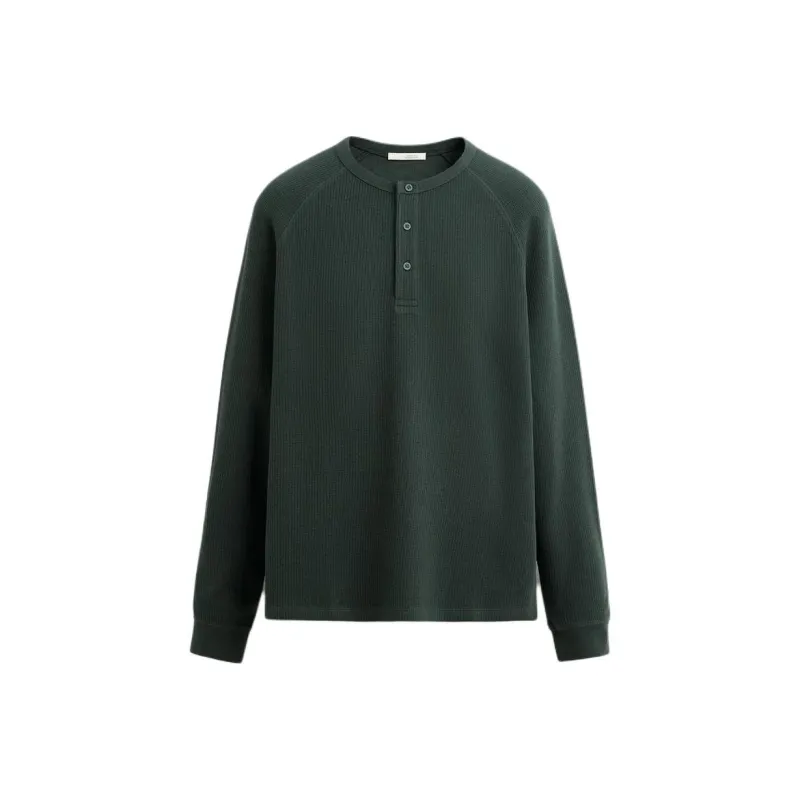 ZARA T Shirts Men Dark Green-0