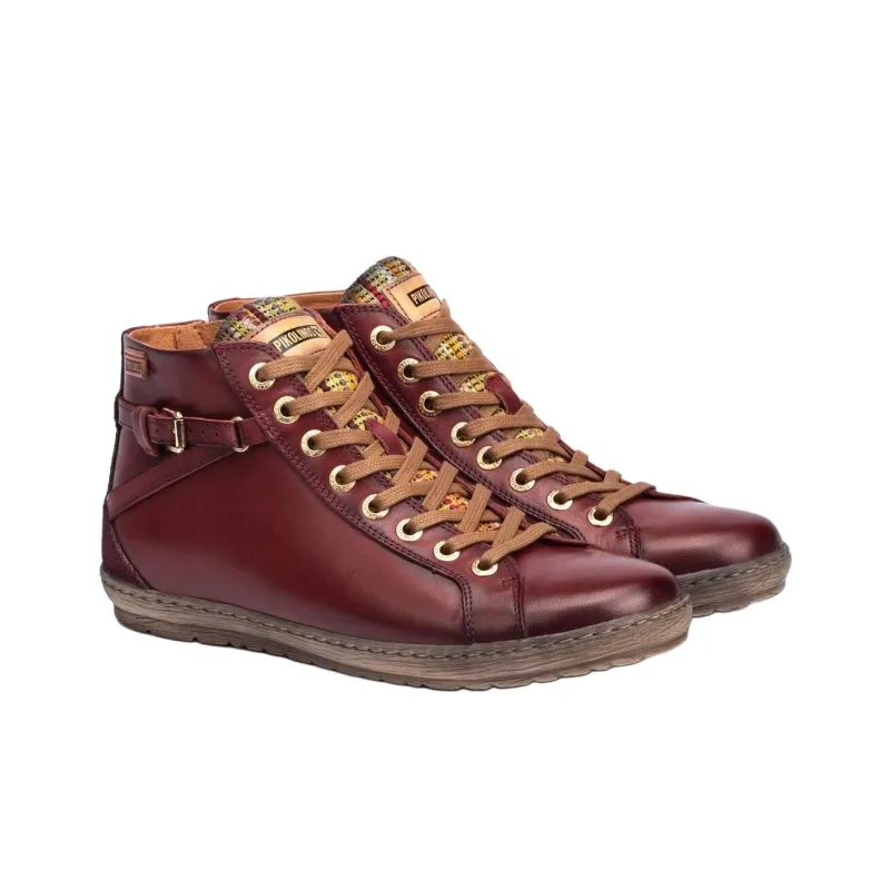PIKOLINOS High Top Casual Shoes Women's Red Brown-1
