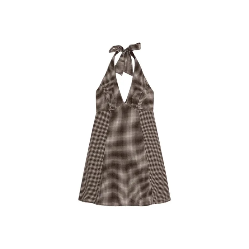 Hollister Sleeveless Dress Women's Brown-0