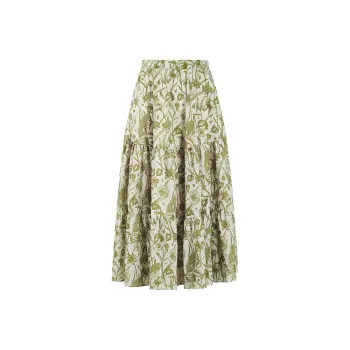 THE SEA LIFE Casual Long Skirt Women's Moss Green