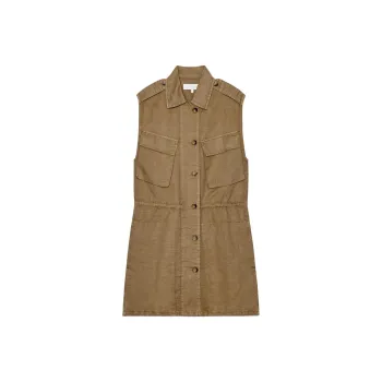 ZARA Sleeveless Dress Women's Tan