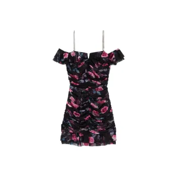 Bebe SS24 Slip Dresses Women's Black Pinkish