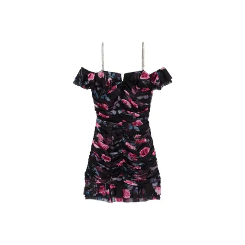 Bebe SS24 Slip Dresses Women's Black Pinkish