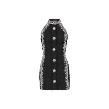 BALMAIN Crystal embellished Mini Dress