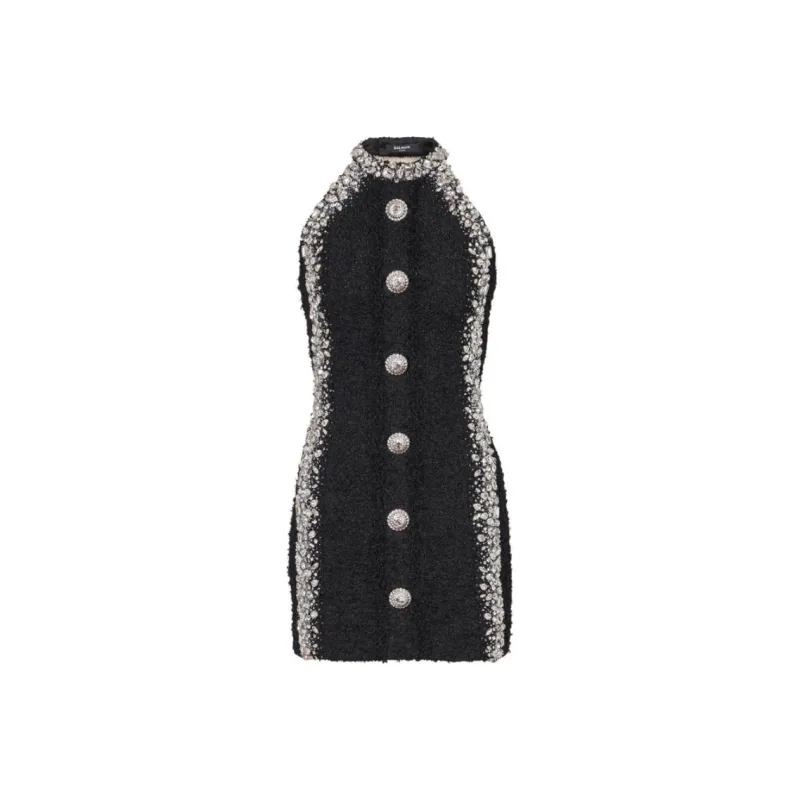 BALMAIN Crystal embellished Mini Dress-0
