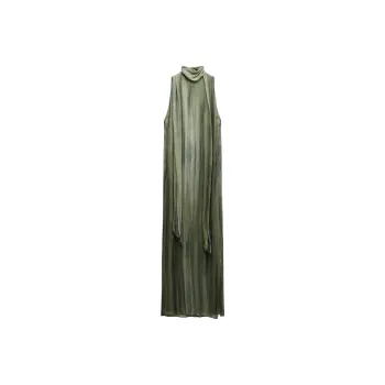 ZARA ZW Series Sleeveless Dress Women's Green