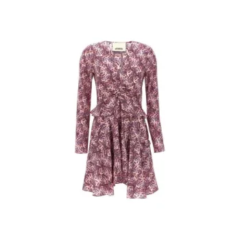 ISABEL MARANT All-Over Floral Printed Long-Sleeved Dress