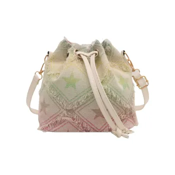 Meow In The Grass Denim Shoulder Bag Regular Women's Multicolor