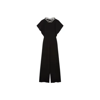 Stella McCartney Chain Embellished Wide Leg Jumpsuit