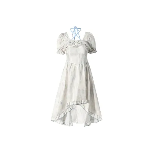 Incolore Short Sleeved Dresses Women's White