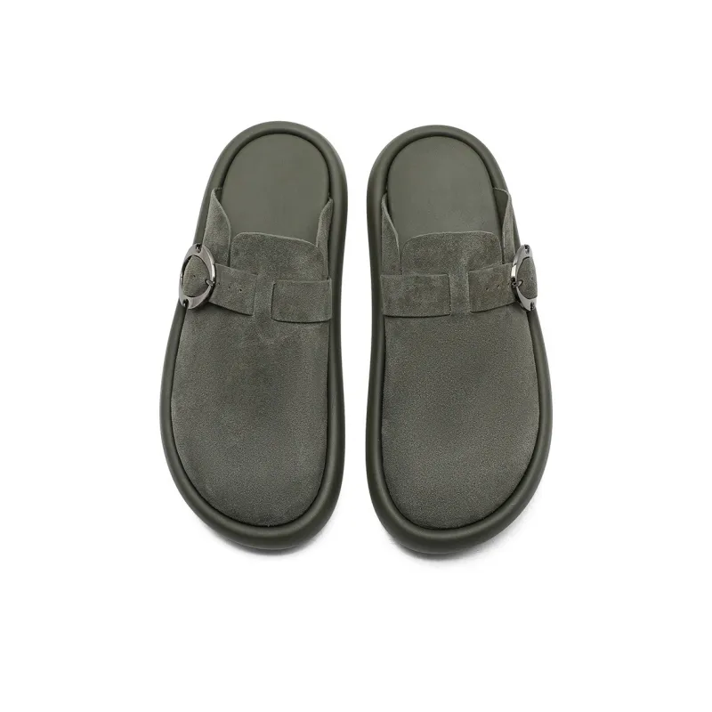 MOMGOG Abrasion Resistant Slip Resistant Closed Toe Slippers Unisex Green-2
