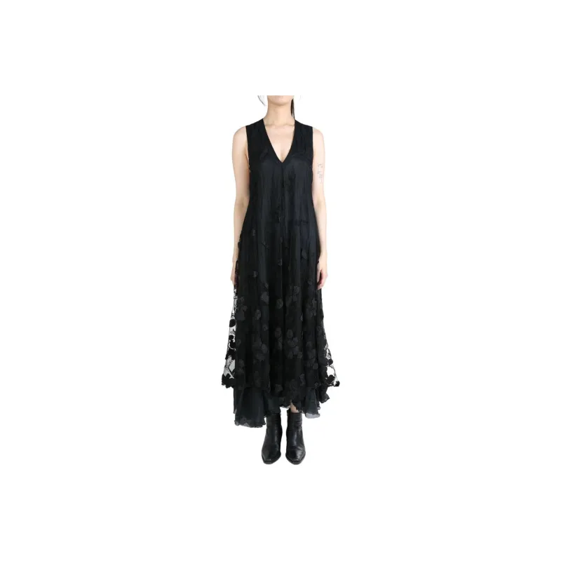 MARC LE BIHAN Lace-panel Midi Dress-0