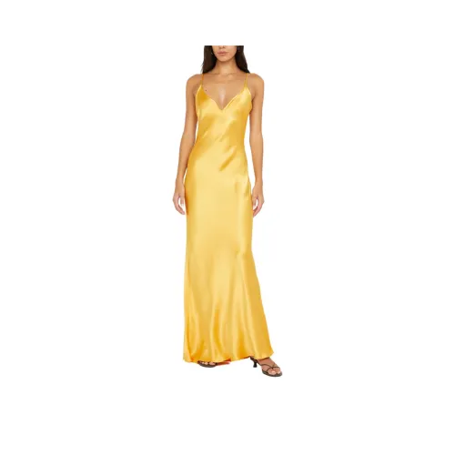 BEC+BRIDGE SOL TIE MAXI DRESS Slip Dress Women's MANGO/Mango Yellow
