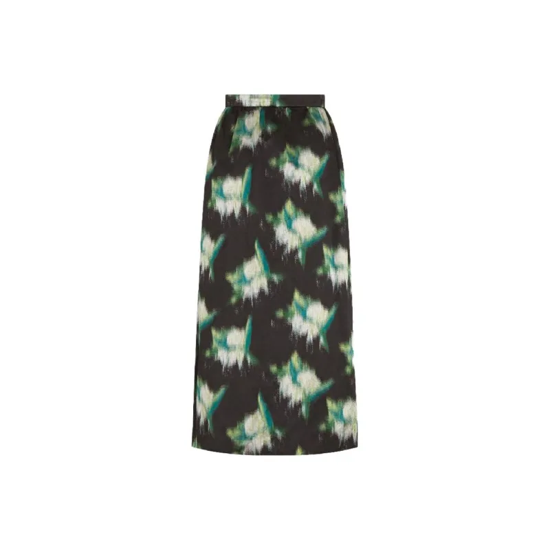 DIOR Casual Long Skirts Women's Black-0