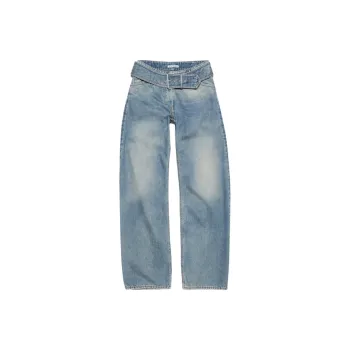 Acne Studios Belted Jeans   Relaxed Fit Jeans Women's Blue