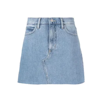 FRAME A Line Mini Denim Skirt