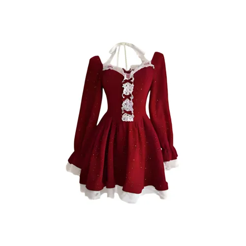 JOSR Long Sleeved Dress Women's Red