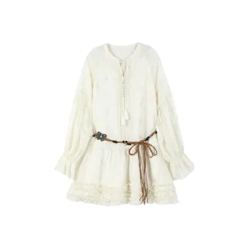 YGPRW Long Sleeved Dress Women's White