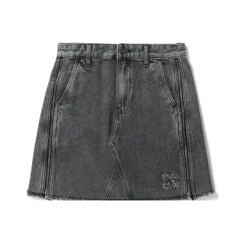 MUSIUM DIV Fringed Mini Denim Skirt