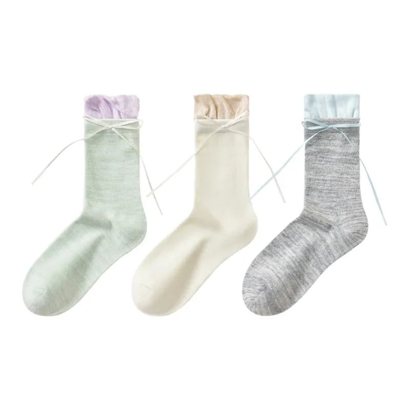 Temooues Mid Calf Socks Women's Combo Set-7