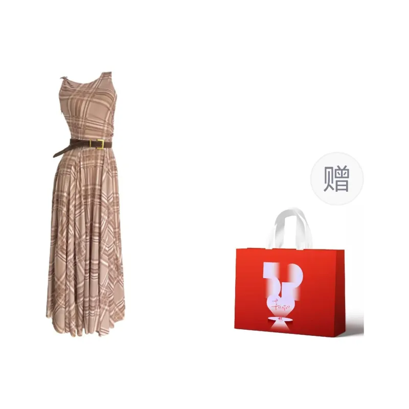 BEAUTIFUL CONFESSION Sleeveless Dress Women's Khaki-5