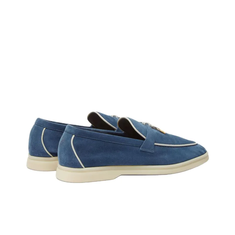 Loro Piana Summer Charms Walk Loafers Women's Blue-2