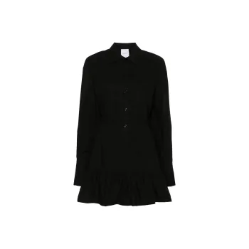Patou Ruffled Mini Shirtdress
