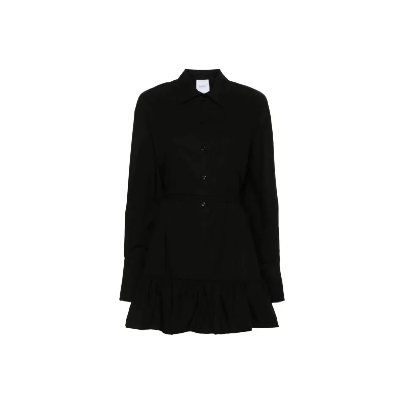 Patou Ruffled Mini Shirtdress-0