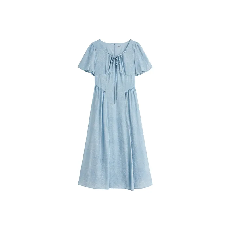 Inman Long Sleeved Dress Women's Powder Blue-0