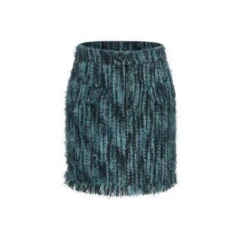 VANN VALRENCÉ Casual Short Skirts Women's Peacock Blue