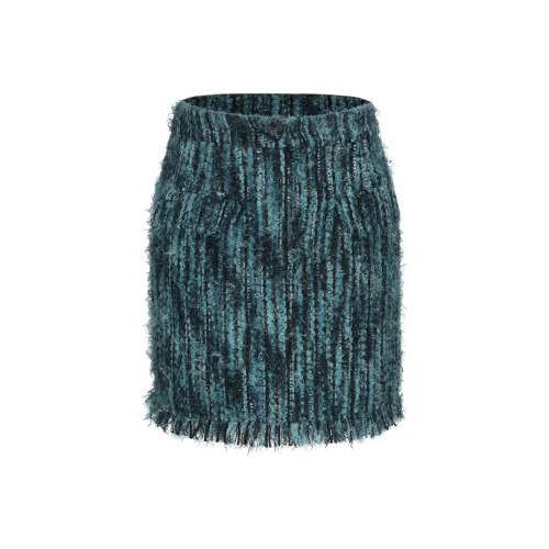 VANN VALRENCÉ Casual Short Skirts Women's Peacock Blue