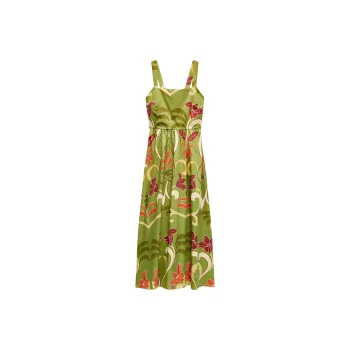 ZARA ZW Series Slip Dresses Women's Green