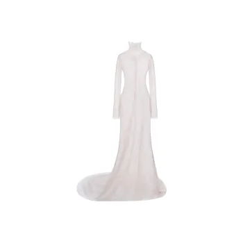MONTSAND SS25 White Floral Lace Maxi Dress Long Sleeved Dress Women's White
